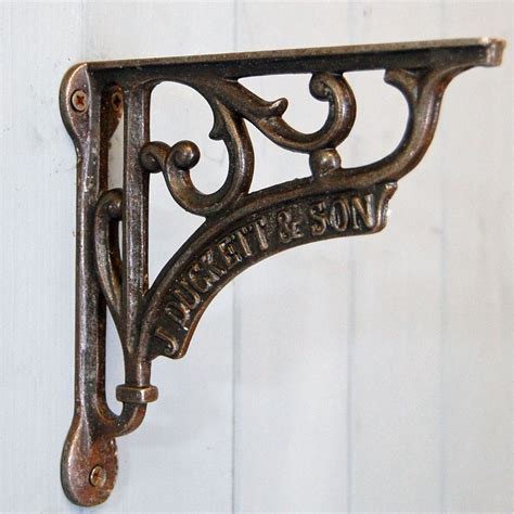 vintage metal wall brackets|old fashioned shelf brackets.